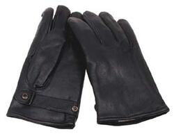 Læder handsker, sort.KEVLAR 15610